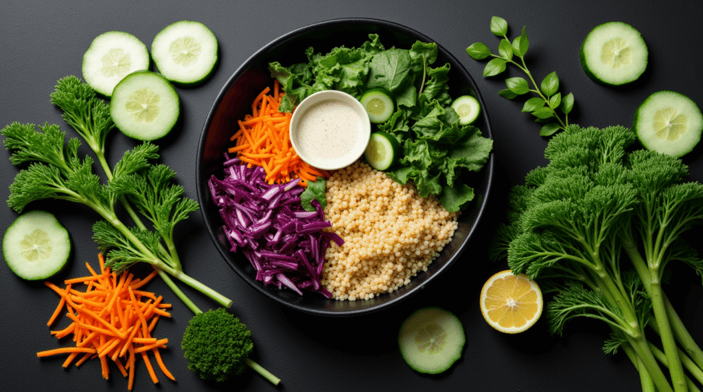 Detox Salad with Crispy Rice & Lemon