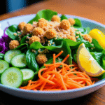 Salad with Crispy Rice & Lemon